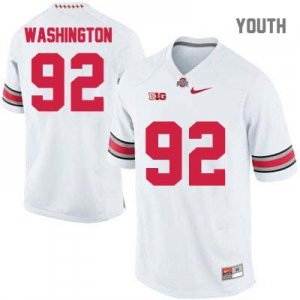 Youth NCAA Ohio State Buckeyes Adolphus Washington #92 College Stitched Authentic Nike White Football Jersey BD20R32LV